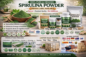 WARRLY Spiruline Pure à 99% Séchée à l'Air Chaud en Capsules Supplément Alimentaire Naturel Superaliment Qualité Alimentaire Pot Mason Gujarati - Product Image 4