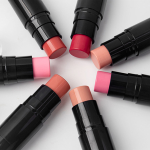 7 Colors Cream <b>Blush</b> Stick with Built-in Brush, Buildable Natural Flush for Cheeks, Lips & Eyes - Product Image 2