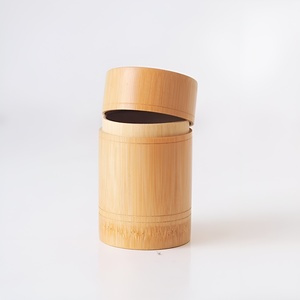 <b>Bamboo</b> Tea Canisters Storage <b>Containers</b> Cheapest Price Natural Handmade Canister Jar Lidded Tube Set - Product Image 3