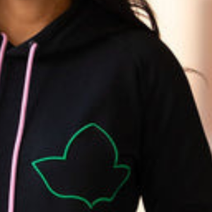 Custom Black <b>Pink</b> Green Vintage Embroidered Solid <b>Tracksuit</b> Set Hoodie Jogger Pants Long Sleeve Athletic Teamwear Sportswear - Product Image 3