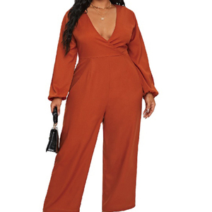 Custom Deep V Front Zip Up One Piece Jumpsuit Bodycon Leggings <b>Playsuit</b> for Women - Product Image 1
