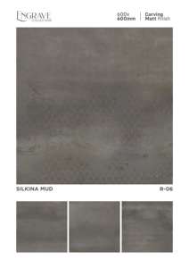 Azulejos de porcelana de 60x60 cm con tallado artístico y acabado mate que ofrece una armonía texturizada y un equilibrio refinado para el suelo interior. - Product Image 2