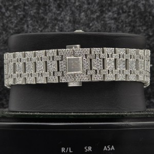 Reloj de Lujo Mecánico con Números Completamente Adornados con Cristales de Zafiro, Estilo Hip Hop, Diamantes Moissanite, Resistente al Agua 10 Bar, Acero Inoxidable - Product Image 4