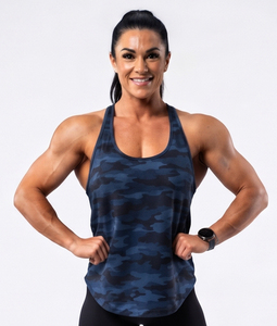 <b>Women</b> <b>Camo</b> Gym Wear Singlet <b>Top</b> 100% Polyester Fitness Gym Workout Running Yoga Training Activewear Breathable Quick Dry Custom - Product Image 5