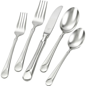 Premium Quality Shinny Polished Cutlery Sets of 5 Unique Shape Stainless Steel Wholesale for Parties Mirrored Steel - Product Image 6