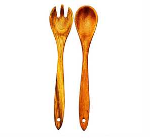 Cuchara para Servir Ensaladas de Madera de Diseño Moderno y Ecológico, Juego de Cucharas para Servir Ensaladas de Diseño Clásico, Apto para Lavavajillas - Product Image 1