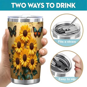 Gobelet isotherme en acier inoxydable à double paroi 20 oz, mug vierge pour sublimation avec finition argentée pour design personnalisé - Product Image 5