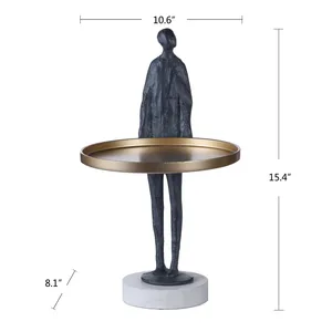 Sculpture décorative moderne en fer, accent de luxe pour la décoration intérieure, idéale pour les collections de salons design et l'aménagement intérieur. - Product Image 1