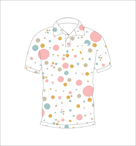 Mens <b>White</b> Multicolor Bubble Dot <b>Polo</b> Shirt Custom Sublimation Short Sleeve Summer Casual Breathable Lightweight Golf Shirt - Product Image 4
