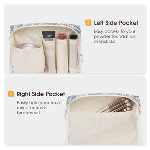 Graziosa Pochette con Cerniera, Borsa da Viaggio per Trucchi per Donne e Ragazze, Piccola Borsa Cosmetica con Scomparti per Borsetta e Uso Domestico - Product Image 3