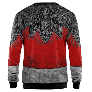 Premium Men Sublimated Fleece <b>Sweatshirt</b> 100% Polyester <b>Vintage</b> Embroidered Geometric Print Eco-Friendly Streetwear Pullover - Product Image 2