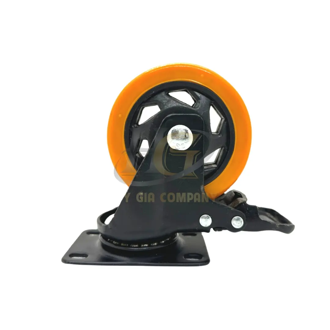 B-DB-4DK colors Fixed New Caster Wheels size 75x32mm for pushcart and home furniture made in Vietnam