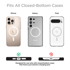 TECHcessories Chaîne argentée avec sangle de téléphone universelle en cuir végétalien noir - Product Image 2