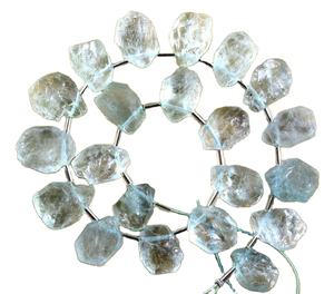 Pierre d'aigue-marine naturelle brute de forme inégale, bijoux rugueux non traités, fabrication de pierres de Collection, coupe de Style, 21 pièces - Product Image 1