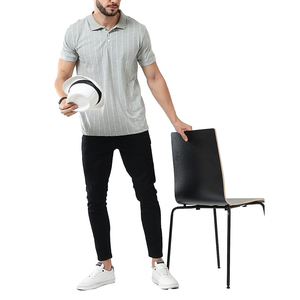 Vêtements décontractés pour hommes, polos de qualité supérieure en coton respirant, rayés, nouveau design tendance, t-shirt polo pour hommes - Product Image 2