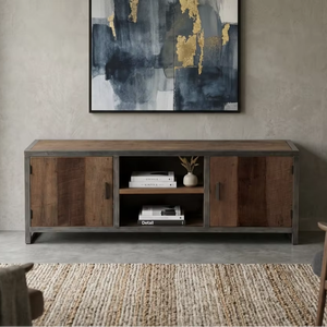 Aliando Scandinavian Floating Solid Wood TV Dresser Wall Mounted Media <b>Console</b> Natural Finish for Modern Minimalist Living Room - Product Image 1