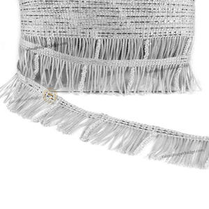 Frange en fil métallique de haute qualité, personnalisable, écologique, tissée, pour la décoration textile de maison et de vêtements, vente en gros OEM - Product Image 4