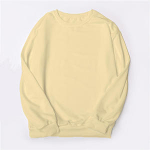Sweat-shirt unisexe à col rond surdimensionné en tricot, couleur unie, décontracté, manches longues, vert, coupe classique - Product Image 5