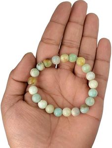 Bracelet en Amazonite Naturelle Perles Rondes Polies 8mm Bijoux en Pierre Précieuse pour Hommes et Femmes - Product Image 2