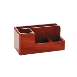 Porte-stylos en bois moderne à plusieurs compartiments, organisateur de bureau fait à la main pour stylos, crayons, outils, bois naturel, capacité personnalisable - Product Image 4