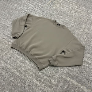 Sweat-shirt d'hiver décontracté surdimensionné en molleton 100 % coton épais avec logo personnalisé, teinture unie, épaules tombantes - Product Image 5