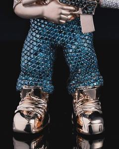 HUMERA JEWELS HP-96 Pendentif Hip Hop Iced Out en Argent 925 avec Moissanite, Breloque Personnalisée Unisexe pour Fêtes, Disponible en Ligne en Inde - Product Image 4