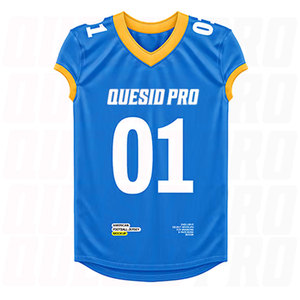 Camiseta de Fútbol Americano, Corte Ajustado, Cuello en V, Mangas Cortas, Diseño y Color Personalizados, Sublimación de Alta Calidad - Product Image 2