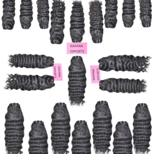Extensions de cheveux naturels indiens Remy ondulés noirs en gros, double trame, non traités, 100g, du Maharashtra, à clipser et à tisser - Product Image 4