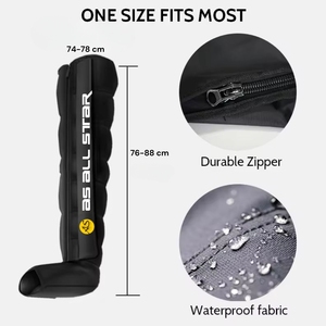 Masajeador Inalámbrico para Pies y Piernas AS ALL STAR, Terapia de Presión de Aire de 5 Cámaras con Calor, Vibración y Control de Tiempo - Product Image 6