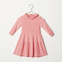 Robe pour filles de 8 ans, imprimée à pois rose, ODM OEM