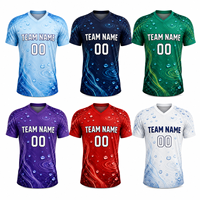 Camiseta de Fútbol Personalizada Sublimada 100% Poliéster, Ligera, Transpirable, de Secado Rápido, con Nombre y Número