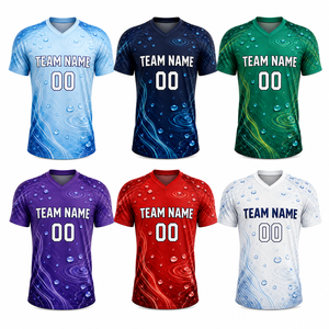 Custom Sublimated 100% Polyester Soccer Jersey Lightweight Breathable Quick Dry Football Team Shirt Personalized Name Number - Product Image 2