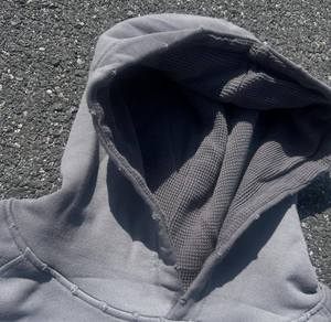 Sweat à capuche pour homme, fabricant de vêtements OEM, sweat à capuche personnalisé en polaire, sweat à capuche en coton épais avec fermeture éclair, sweat à capuche imprimé délavé à l'acide, sweat à capuche zippé pour homme - Product Image 5