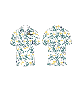 เสื้อโปโลพิมพ์ลายดอกไม้สำหรับผู้ชาย แขนสั้น สวมใส่สบาย เหมาะสำหรับฤดูร้อน เล่นกอล์ฟ น้ำหนักเบา มีปก แฟชั่น - Product Image 1