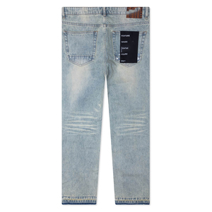Premium Men’s Straight Fit Denim <b>Jeans</b> <b>Soft</b> Midweight Cotton Stonewashed Casual Streetwear Wholesale Supplier - Product Image 2