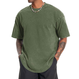 T-shirt Streetwear Oversize Délavé à l'Acide avec Logo Imprimé Personnalisé sur le Devant, Coton Lourd Anti-Boulochage 220g, Fabricant Grossiste de Mode - Product Image 2