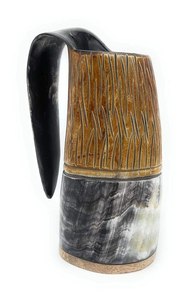 Corne à boire viking artisanale de haute qualité en corne de buffle, faite à la main, durable, forme naturelle, écologique, capacité personnalisable - Product Image 2