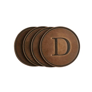 6 toptan fiyat son PU deri bardak altlığı seti su geçirmez kaymaz içecek paspaslar ev ofis kullanımı için dayanıklı ve şık - Product Image 1