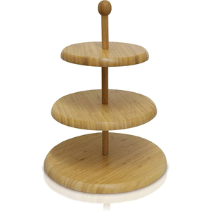 Handcrafted <b>Rustic</b> 2-Tier <b>Wooden</b> Cake Stand And Dessert Display Holder For Weddings Farmhouse Style Solid <b>Wooden</b> Tiered Stand - Product Image 4