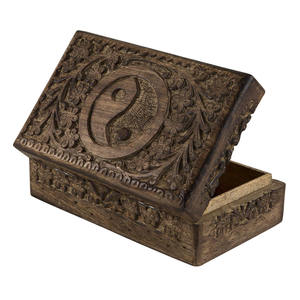 Coffre de rangement en bois fait main pas cher Aaliyan Impex pour bijoux, bibelots, pièces de monnaie, accessoires, design rustique pour l'organisation de la maison - Product Image 2