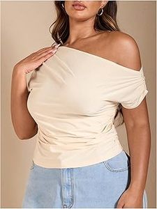 Camiseta Moderna para Mujer de Uso Diario, Sostenible, Talla Grande, Diseño con Hombros Caídos, Inspiración de Lujo, Elegante - Product Image 2