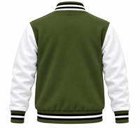 Blouson universitaire homme tendance 2026, personnalisé, style baseball, avec manches en cuir, pour l'hiver