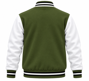 Chaqueta Varsity de Moda para Hombre, Estilo Béisbol, con Mangas de Cuero, Invierno 2026, Venta Caliente - Product Image 2