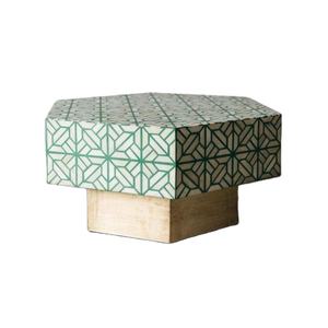 Mesas de centro con incrustaciones de hueso clásicas personalizables para sala de estar y comedor hechas a mano por Artisan Craft - Product Image 1