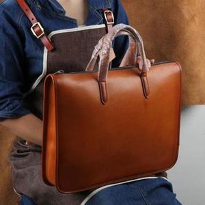 Brown Color Leather Laptop <b>Bags</b> Direct Factory Price Customizable Designs Handbags Men's Women's Use Documents Laptop Case <b>Bags</b> - Product Image 6