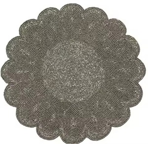 Decorative Handmade Beaded <b>Placemat</b> For <b>Dining</b> Room <b>Tables</b> Fancy Seed Beads Embroidered <b>Table</b> <b>Placemat</b> For Kitchen Use - Product Image 4