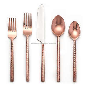 Haute vente ensemble de couverts cuillère couteau Dessert cuillère argenterie ensemble Style moderne Design acier inoxydable noir couleur ensemble de couverts - Product Image 6