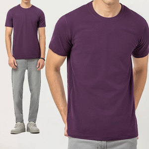 T-shirt Homme Mode Printemps-Été Coupe Classique Couleur Unie 220 g/m² Soie/Coton Respirant Séchage Rapide Manches Courtes Vêtement d'Extérieur - Product Image 1