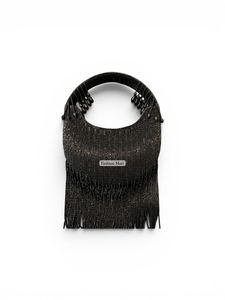 Sac à main de soirée en perles de verre de haute qualité, sac à main tendance avec pompon pour femmes - Product Image 3