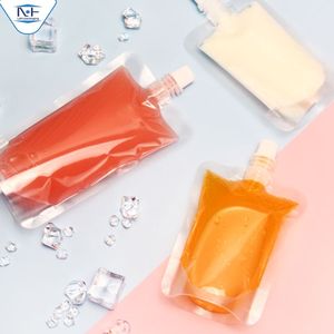 Pochettes à Boissons Transparentes de Haute Qualité en PET+PE Recyclable, Imprimées par Gravure, avec Bec Verseur, 100ML/150ML/250ML/500ML, Sachets Doypack pour Eau - Product Image 2
